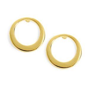 Trina Turk Golden Hoop Stud Earrings-GOLD